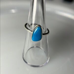 Sleeping beauty turquoise gemstone sterling silver ring